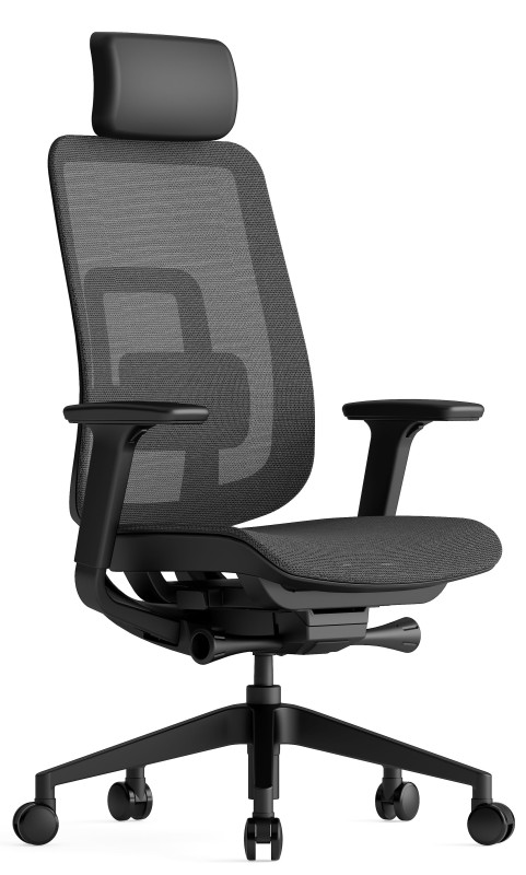 KREDE Kancelárska stolička K42 BLACK FULL MESH čierna celosieť