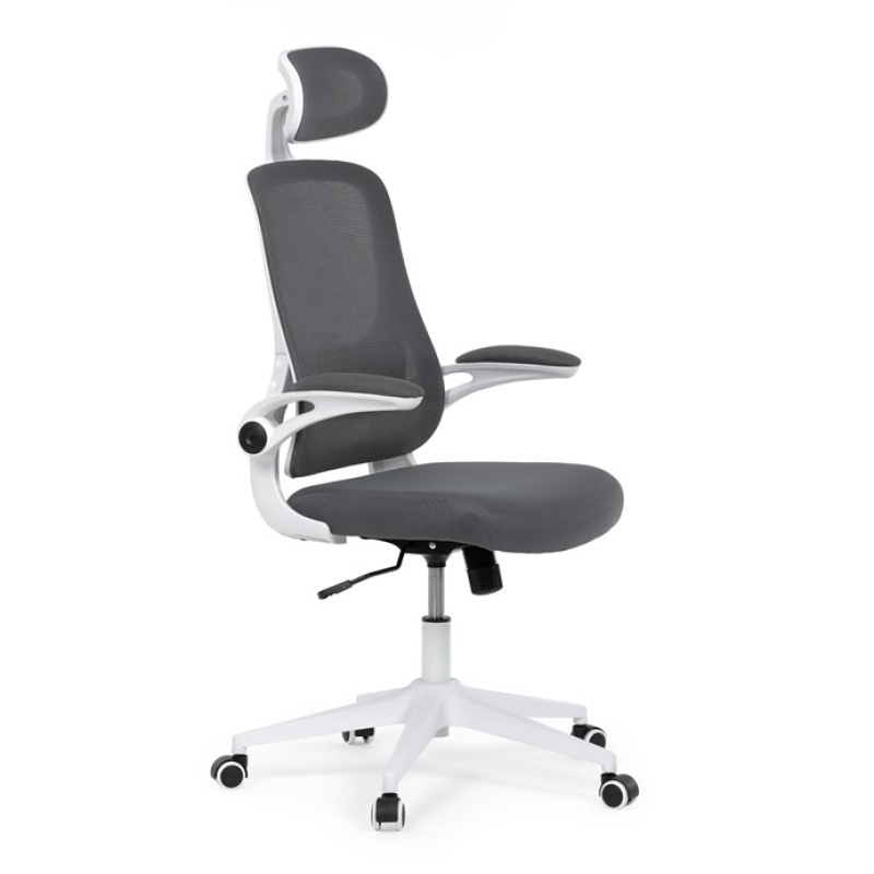 Kancelářská židle, houpací mechanismus, šedá síťovina, KA-Q843 GREY 11