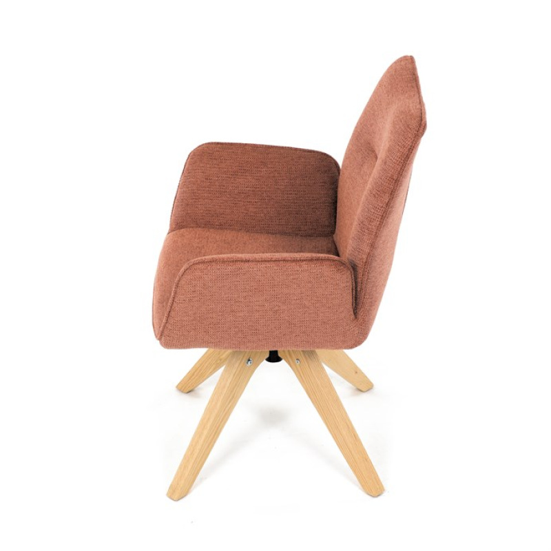 Jídelní židle, oranžová, látka, DCH-C2148 ORA2 16