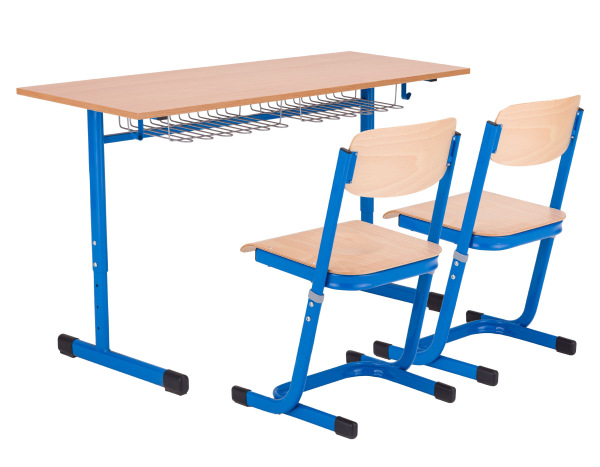 Školská žiacka Dvojmiestna lavica VARIOFIX pevná, rôzne farby a veľkosti 1