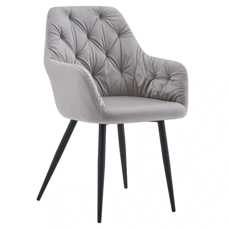 Dizajnové kreslo, sivá Velvet látka, VERIO NEW