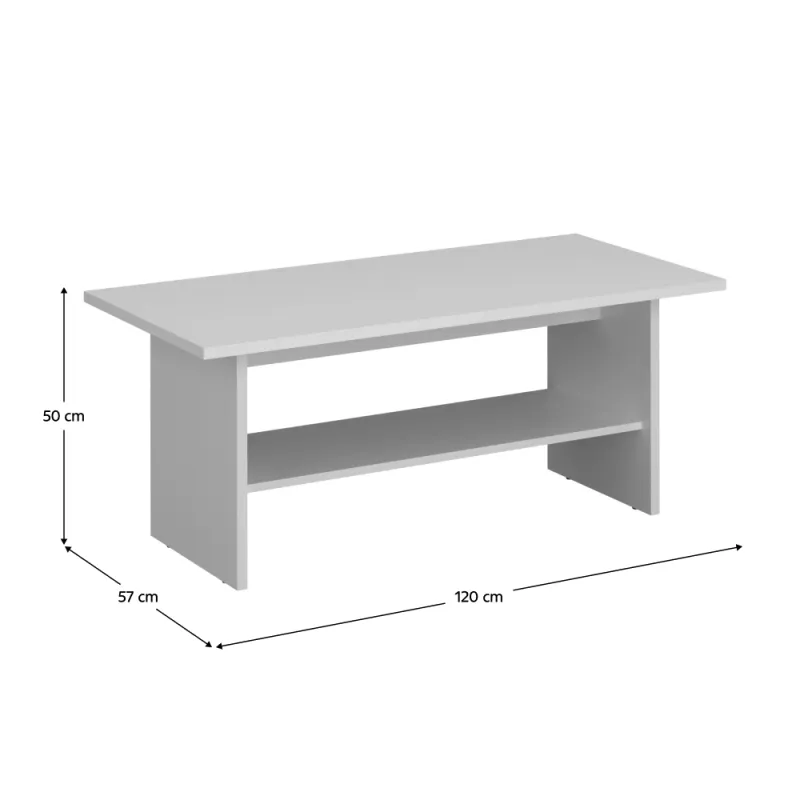 Konferenčný stolík 120, biela, ERODIN