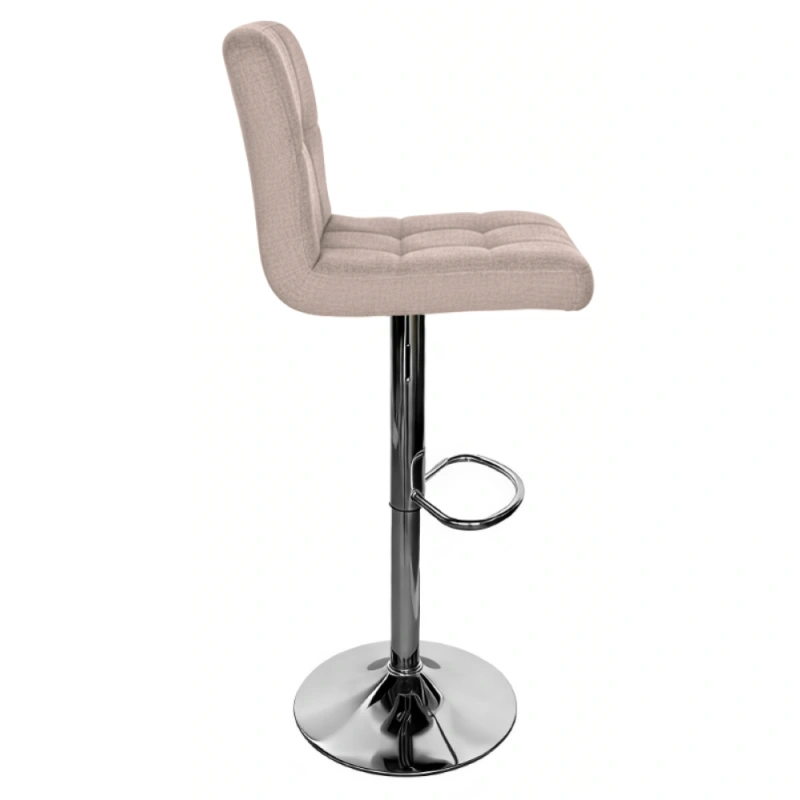 Barová stolička, sivohnedá taupe látka/chróm, KANDY 2 NEW 2