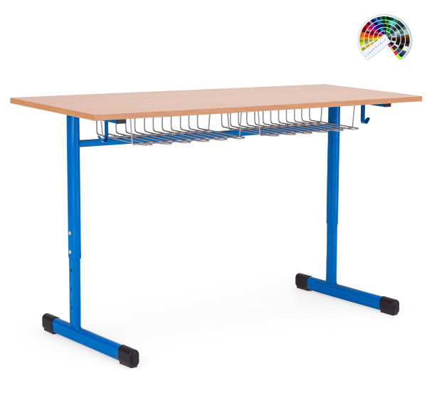 Školní žákovská dvoumístná lavice VARIOFIX pevná, různé barvy a velikosti