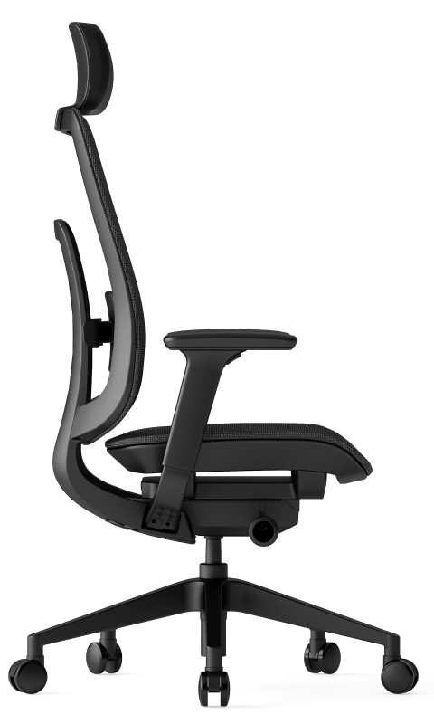 KREDE Kancelárska stolička K42 BLACK FULL MESH čierna celosieť 1