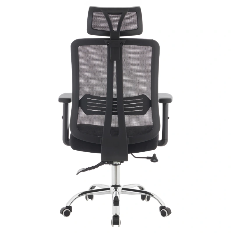 Kancelářské křeslo, černá/chrom, DUVAL 4