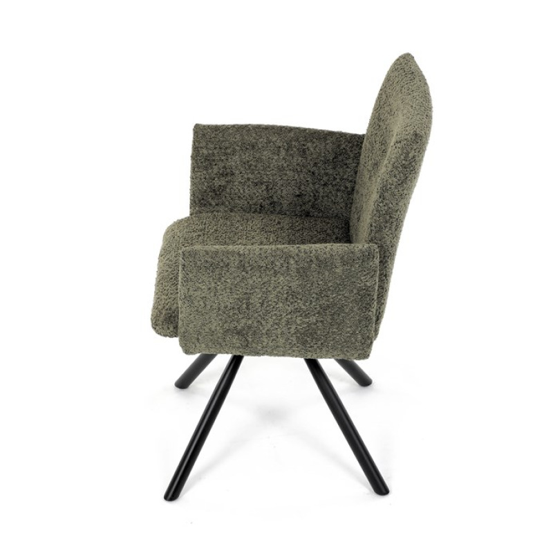 Jídelní židle, zelená, látka bouclé, DCH-W1117 GRN2 15