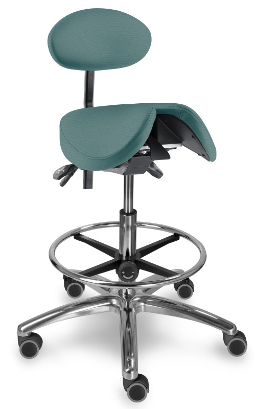 Zdravotnická židle se sedlovým opěradlem 1215 S DENT, čalounění KOŽENKA Silvertex, Mediflex 19