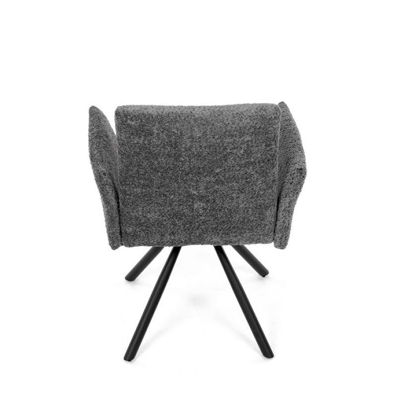 Jídelní židle, šedá, látka bouclé, DCH-W1117 GREY2 19