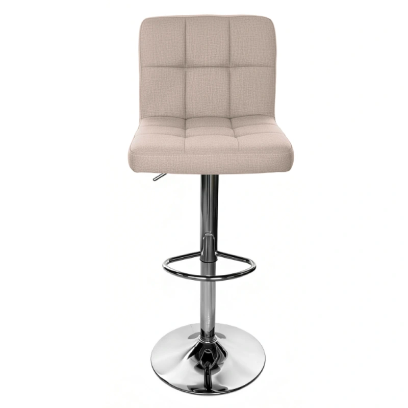 Barová stolička, sivohnedá taupe látka/chróm, KANDY 2 NEW 1