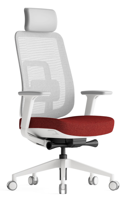 KREDE Kancelárska stolička K42 WHITE červená