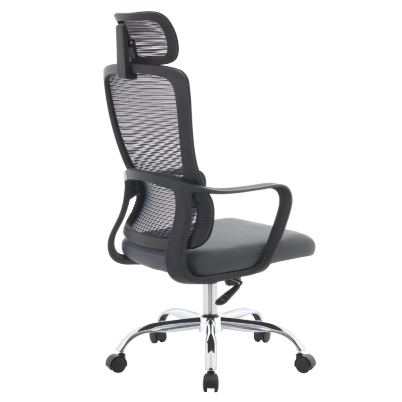 Kancelářské křeslo, černá/šedá/chrom, RANDY 3