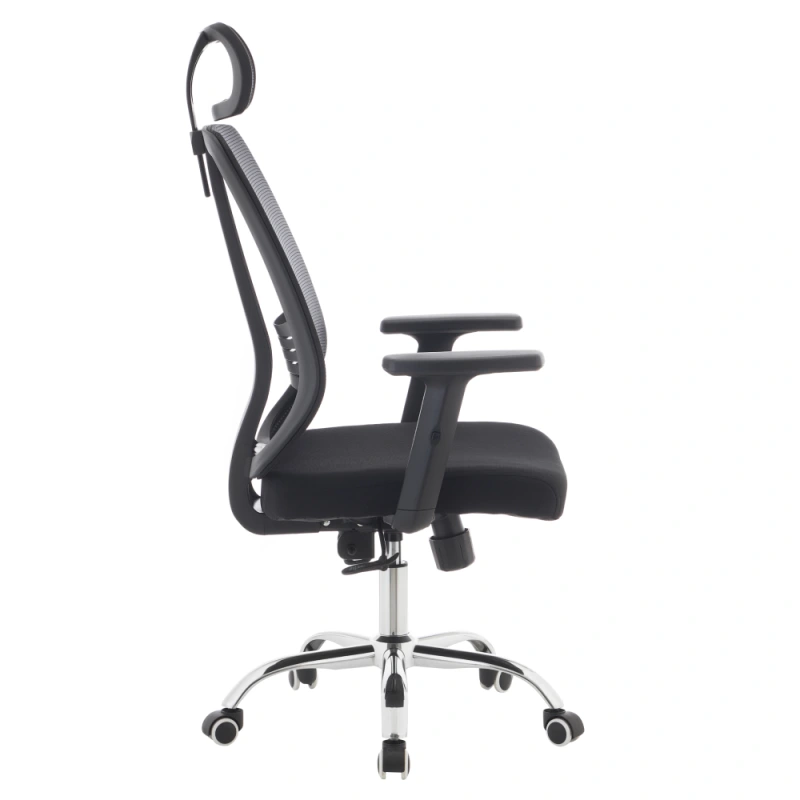 Kancelářské křeslo, černá/chrom, DUVAL 2