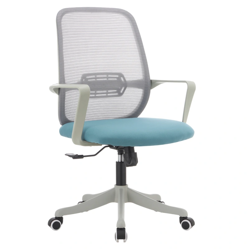 Kancelárske kreslo, sivá/modrá, DERVIN
