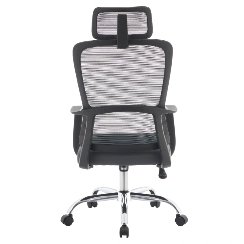 Kancelářské křeslo, černá/šedá/chrom, RANDY 4