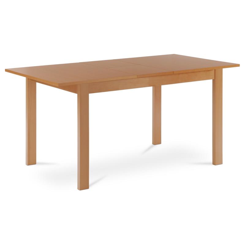 Jídelní stůl rozkládací 120+30x80x74 cm, deska MDF, dýha, nohy masiv, tmavý buk 2