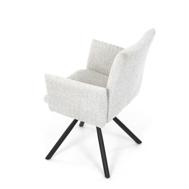 Jídelní židle, krémová, látka bouclé, DCH-W1117 CRM2 17