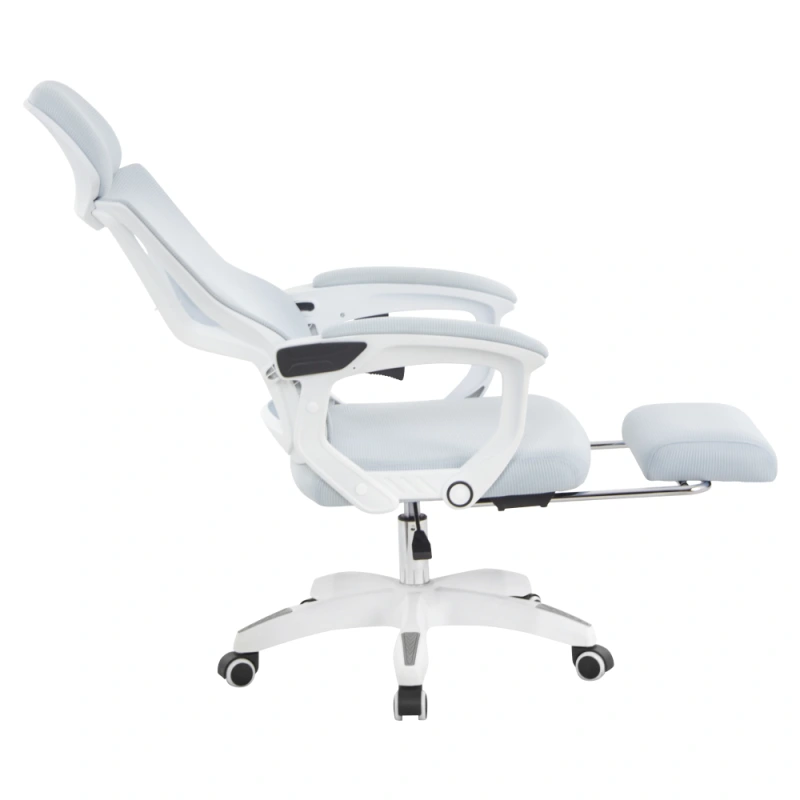 Kancelárske kreslo, svetlosivá/biela, nosnosť 150 kg, MALVIN 7