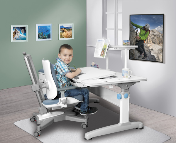 MAYER Set Rastúci stôl UNIQ 32U1 dekor biely + stolička MyChamp 15