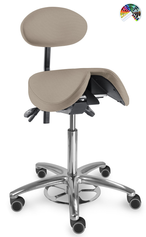 Zdravotnická židle se sedlovým opěradlem 1215 S CLEAN, čalounění umělá kůže Silvertex, Mediflex 11