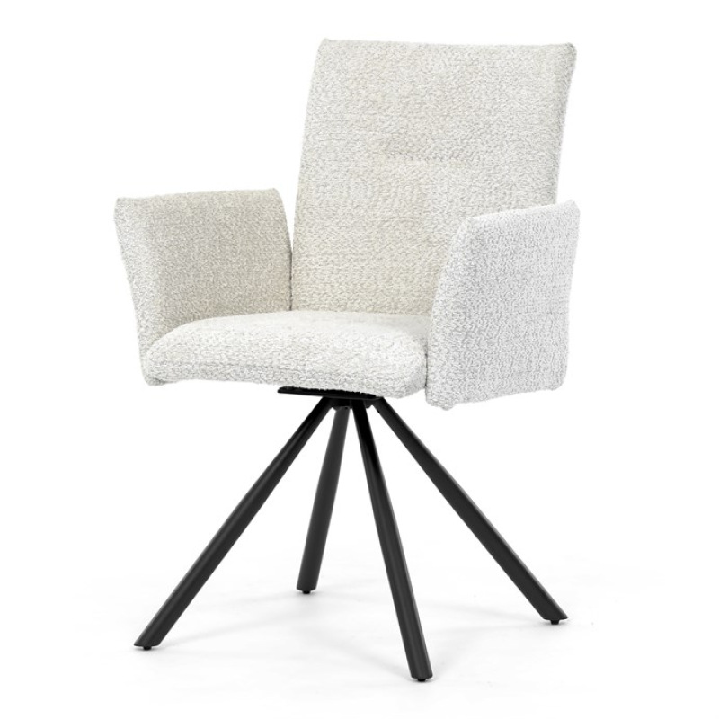 Jídelní židle, krémová, látka bouclé, DCH-W1117 CRM2 2