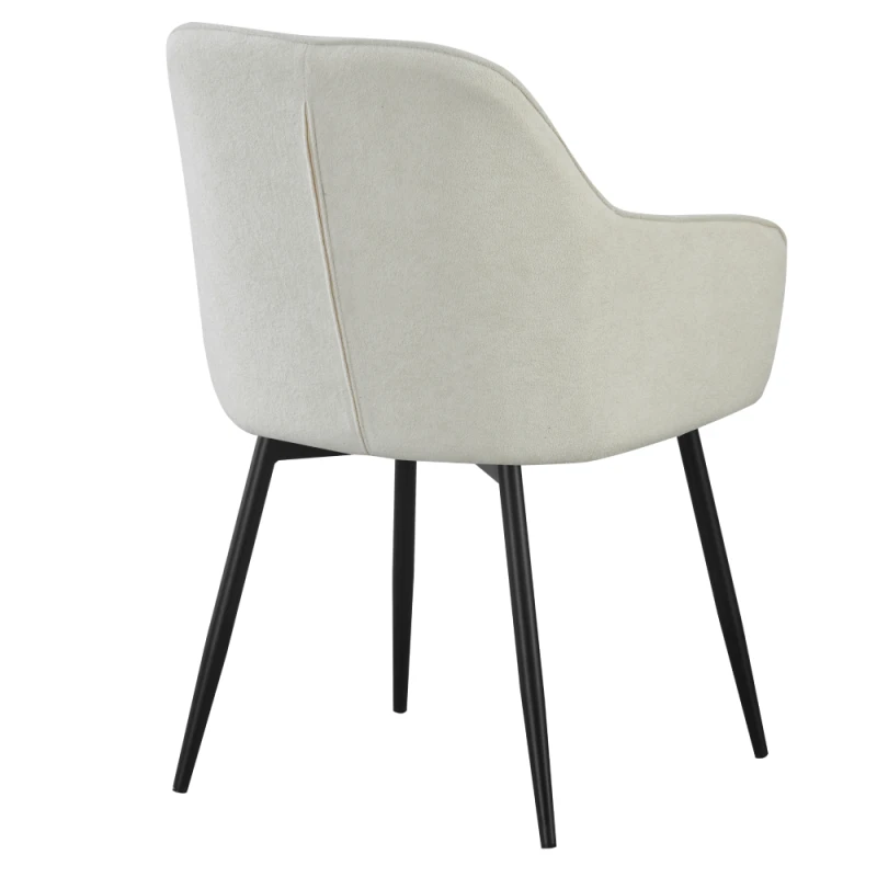 Designové křeslo, krémová/černá, VAJRO 3