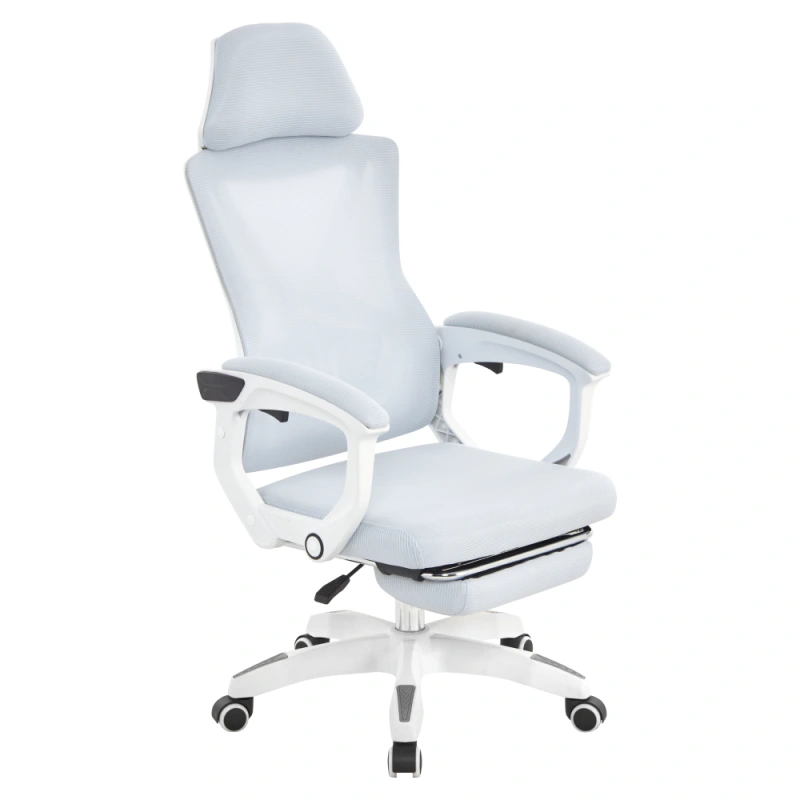 Kancelárske kreslo, svetlosivá/biela, nosnosť 150 kg, MALVIN 9