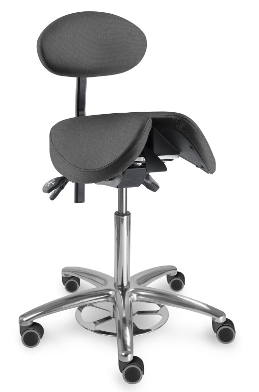 Zdravotnická židle se sedlovým opěradlem 1215 S CLEAN, čalounění umělá kůže Silvertex, Mediflex 4