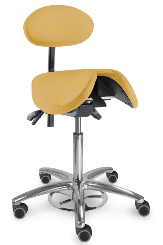 Zdravotnická židle se sedlovým opěradlem 1215 S CLEAN, čalounění umělá kůže Silvertex, Mediflex 10