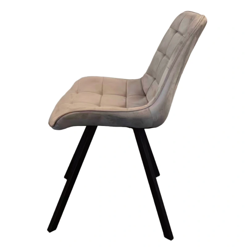 Jídelní židle, šedohnědá Taupe Velvet látka/černá, SAMIRA 6