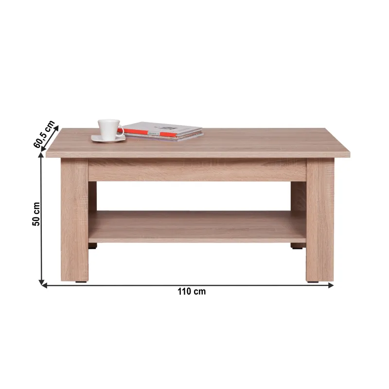 Konferenčný stolík typ 19, dub sonoma, GRAND