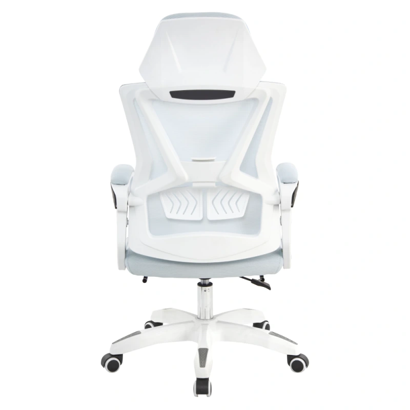 Kancelárske kreslo, svetlosivá/biela, nosnosť 150 kg, MALVIN 6