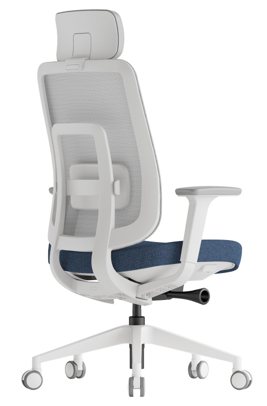 KREDE Kancelárska stolička K42 WHITE modrá 3