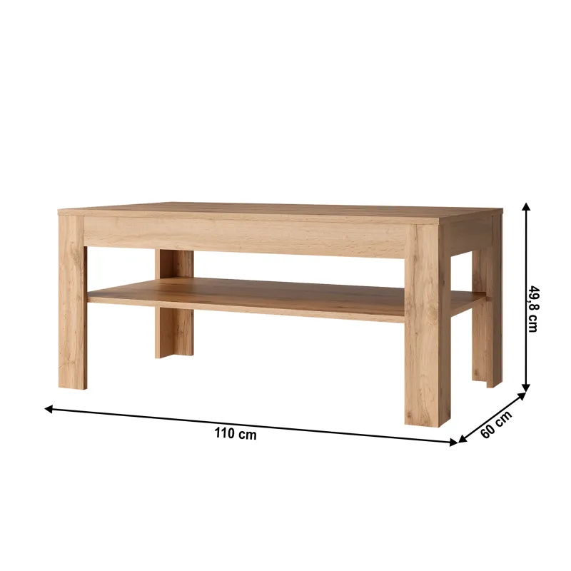 Konferenčný stolík 110, dub wotan, MORATIZ