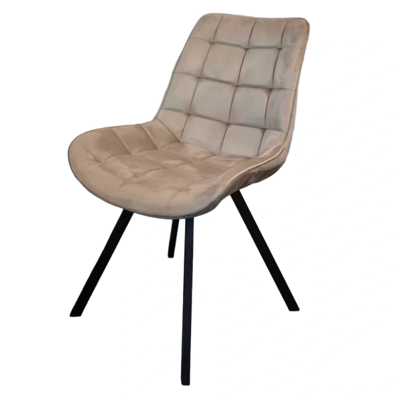 Jídelní židle, šedohnědá Taupe Velvet látka/černá, SAMIRA 2