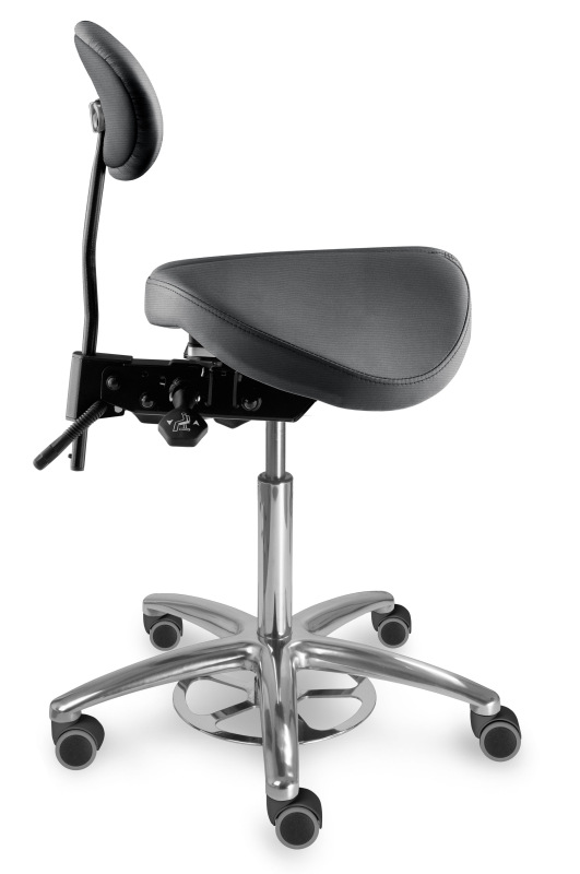 Zdravotnická židle se sedlovým opěradlem 1215 S CLEAN, čalounění umělá kůže Silvertex, Mediflex 3