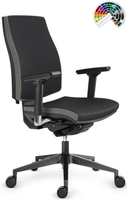 Kancelárska stolička JOB čalúnenie KOŽENKA Silvertex, Valencia