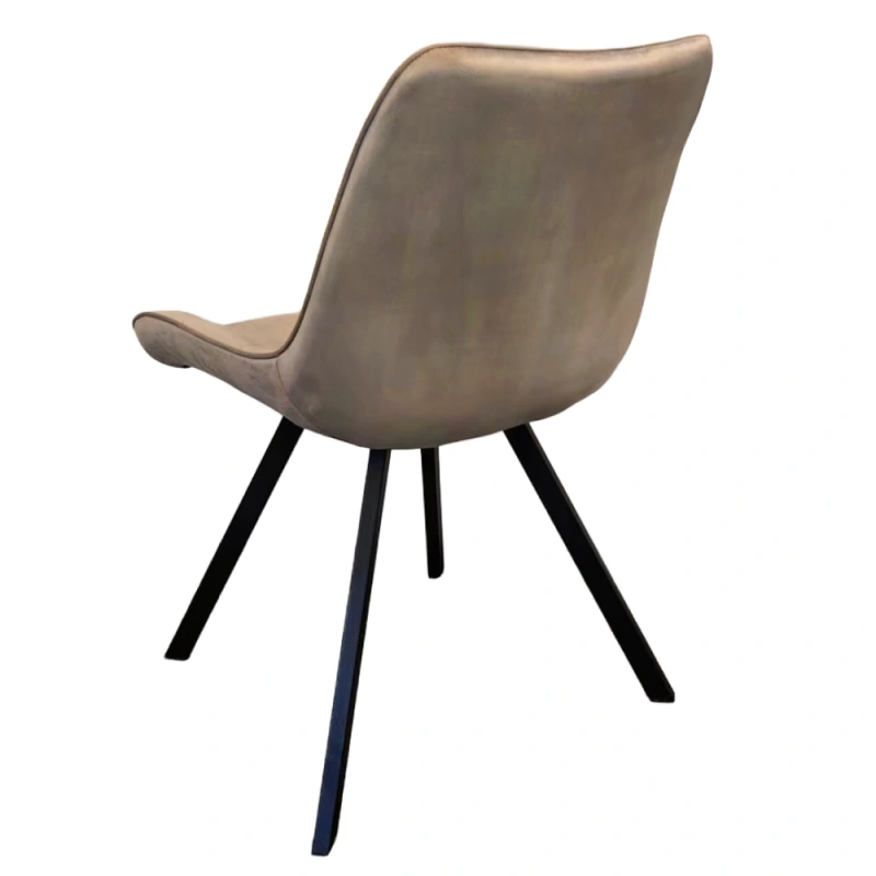 Jídelní židle, šedohnědá Taupe Velvet látka/černá, SAMIRA 4