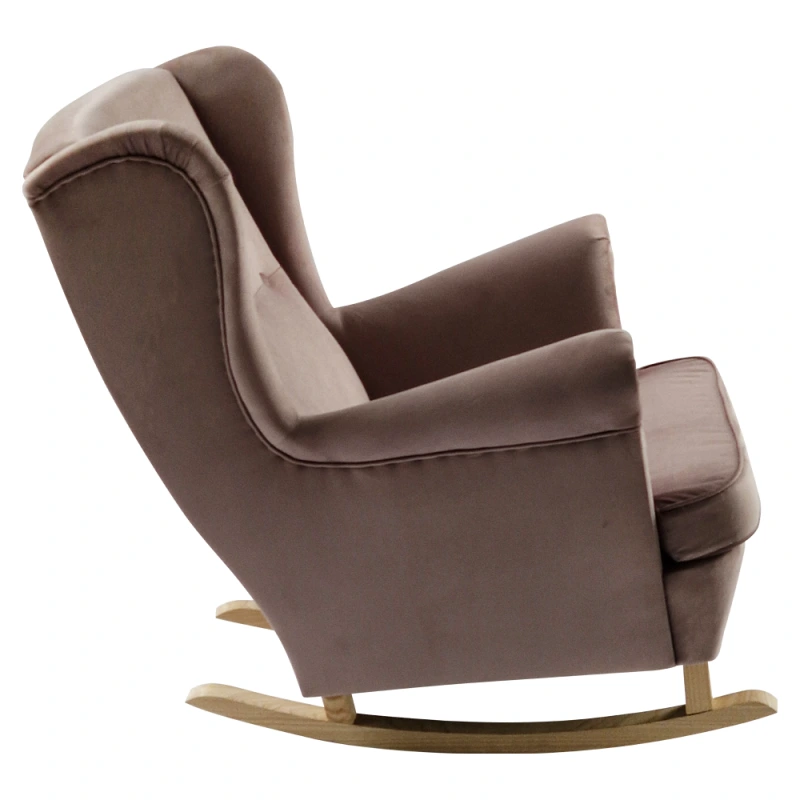 Hojdacie kreslo ušiak, ružová/buk, TEJA 6