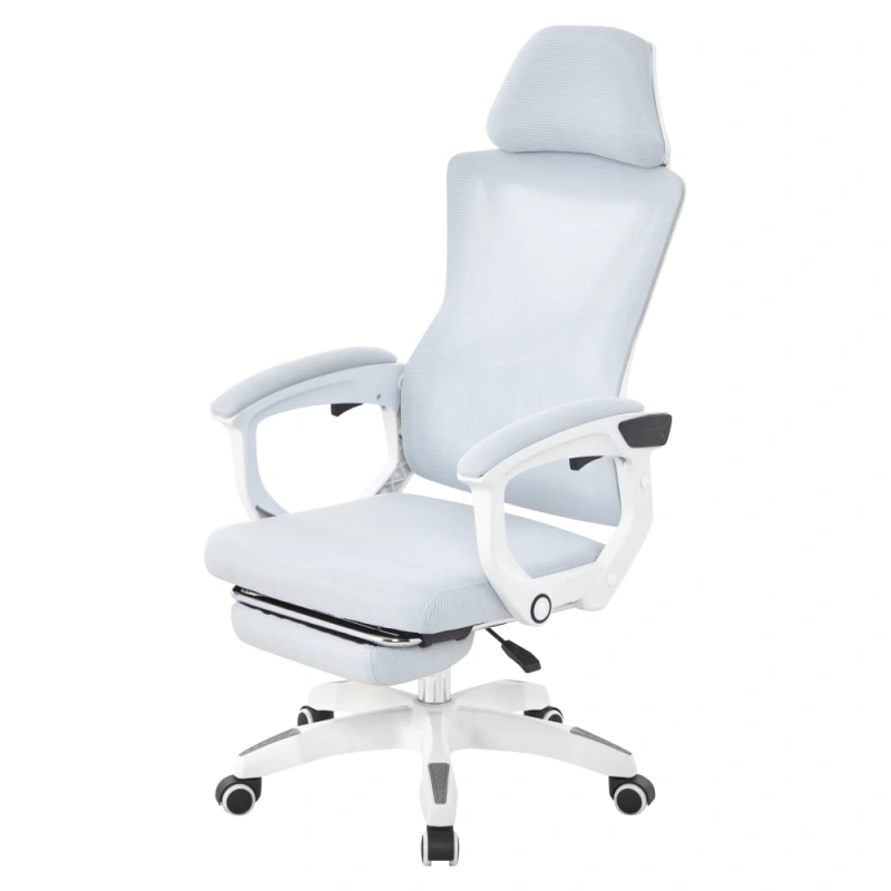 Kancelárske kreslo, svetlosivá/biela, nosnosť 150 kg, MALVIN 3