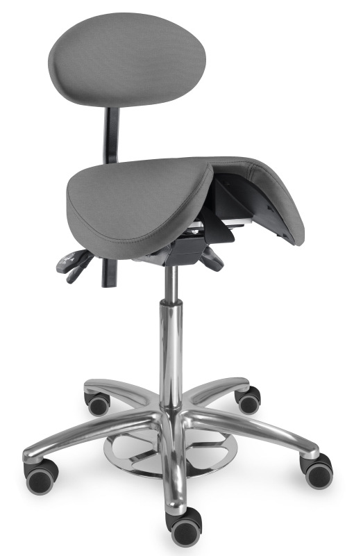 Zdravotnická židle se sedlovým opěradlem 1215 S CLEAN, čalounění umělá kůže Silvertex, Mediflex 12