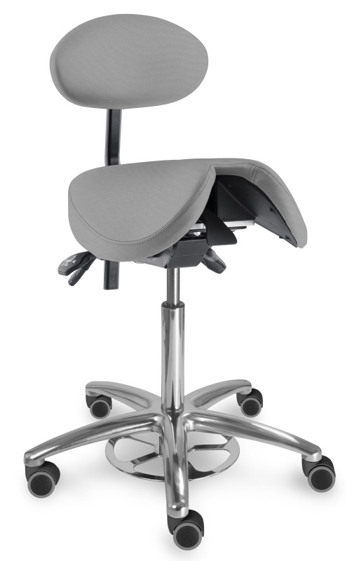 Zdravotnická židle se sedlovým opěradlem 1215 S CLEAN, čalounění umělá kůže Silvertex, Mediflex 7