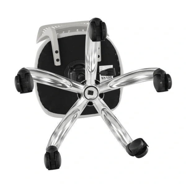 Otočná stolička, sivá/chróm, SELVA 10