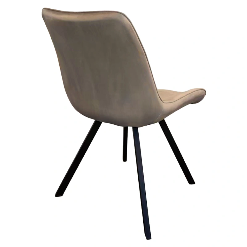 Jídelní židle, šedohnědá Taupe Velvet látka/černá, SAMIRA 7