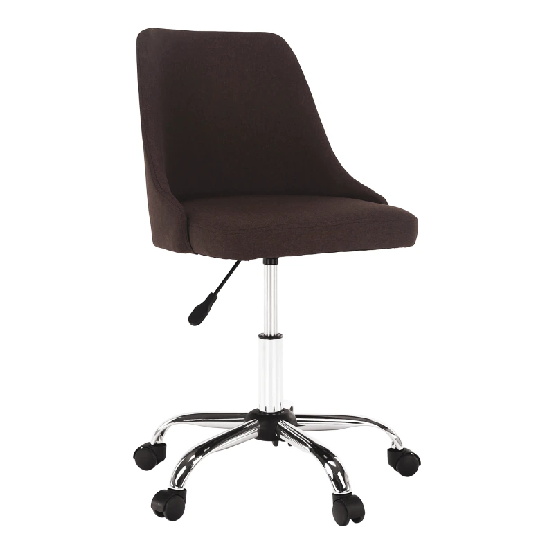 Kancelárska stolička, hnedá/chróm, EDIZ 15