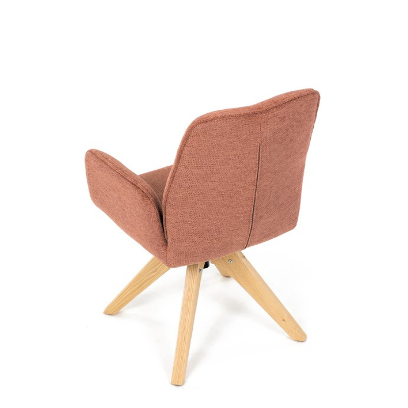 Jídelní židle, oranžová, látka, DCH-C2148 ORA2 18