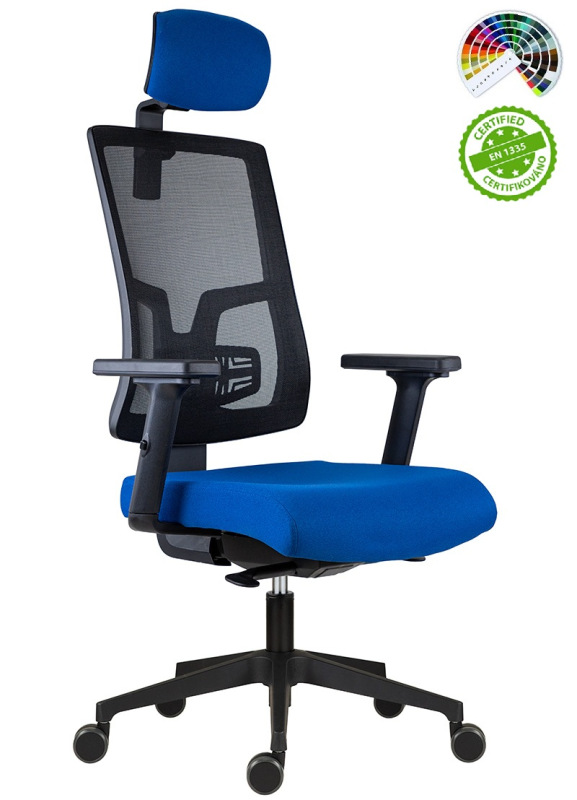 Kancelářská židle 1690 SYN SL NEW PURE PDH, čalounění BLOOM, koženka