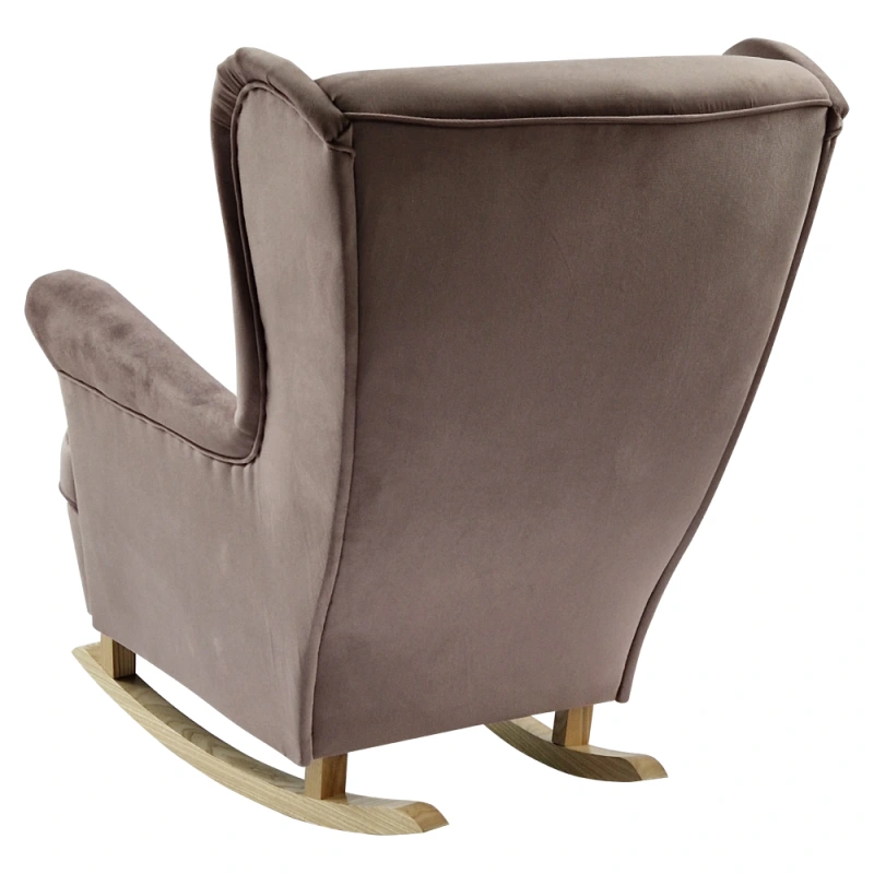 Hojdacie kreslo ušiak, ružová/buk, TEJA 8