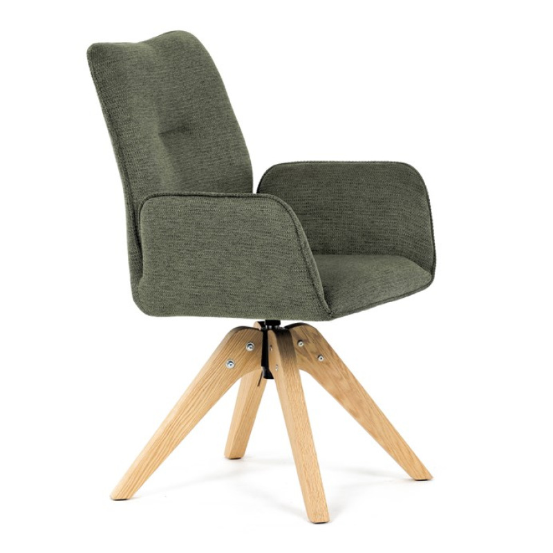 Jídelní židle, zelená, látka, DCH-C2148 GRN2 11