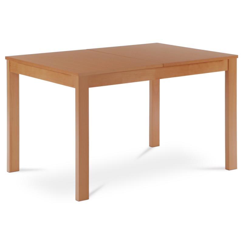 Jídelní stůl rozkládací 120+30x80x74 cm, deska MDF, dýha, nohy masiv, tmavý buk 1